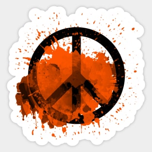 Peace of a Rainbow - Orange Sticker